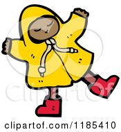 Child Wearing A Raincoat