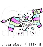 Cartoon Of A Mexican Pinata Royalty Free Vector Illustration by lineartestpilot