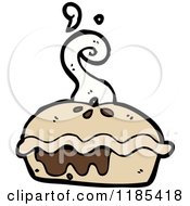 Cartoon Of A Fresh Baked Pie Royalty Free Vector Illustration by lineartestpilot