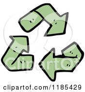 Cartoon Of The Recycle Symbol Royalty Free Vector Illustration by lineartestpilot