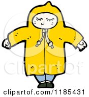 Cartoon Of A Child Wearing A Raincoat Royalty Free Vector Illustration
