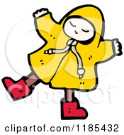 Child Wearing A Raincoat