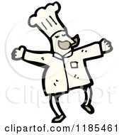 Cartoon Of A Dancing Chef Royalty Free Vector Illustration by lineartestpilot