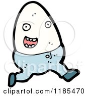 Cartoon Of An Egg Person Character Royalty Free Vector Illustration by lineartestpilot
