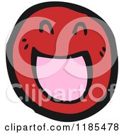 Cartoon Of A Round Face Character Smiling Royalty Free Vector Illustration