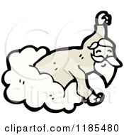 Cartoon Of A God In The Clouds Royalty Free Vector Illustration by lineartestpilot