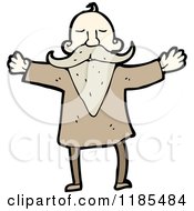 Cartoon Of A Man With A Beard Royalty Free Vector Illustration