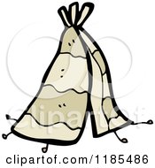 Cartoon Of A Native American Teepee Royalty Free Vector Illustration by lineartestpilot