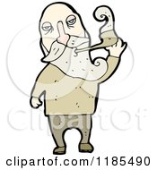 Cartoon Of An Old Man Smoking A Pipe Royalty Free Vector Illustration