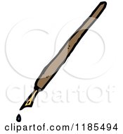 Cartoon Of A Foutain Pen Royalty Free Vector Illustration by lineartestpilot
