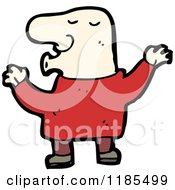 Cartoon Of A Man Whistling Royalty Free Vector Illustration by lineartestpilot