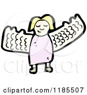 Cartoon Of A Child In An Angels Costume Royalty Free Vector Illustration