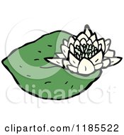 Clipart Of A Water Lily Royalty Free Vector Illustration