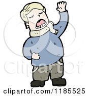 Cartoon Of A Man Giving A Speech Royalty Free Vector Illustration by lineartestpilot