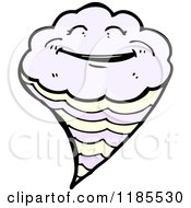 Cartoon Of A Happy Tornado Royalty Free Vector Illustration