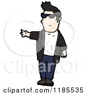 Cartoon Of A Man From The 1950s Royalty Free Vector Illustration