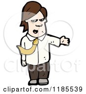Cartoon Of A Man Wearing A Tie Royalty Free Vector Illustration