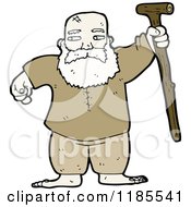 Poster, Art Print Of Old Man With A Walking Stick
