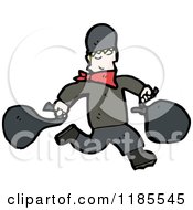 Cartoon Of A Bank Robber Royalty Free Vector Illustration by lineartestpilot