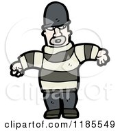 Cartoon Of A Criminal Royalty Free Vector Illustration by lineartestpilot
