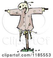 Cartoon Of A Scarecrow Royalty Free Vector Illustration by lineartestpilot