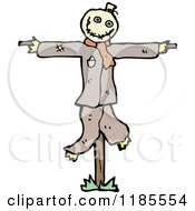 Cartoon Of A Scarecrow Royalty Free Vector Illustration by lineartestpilot