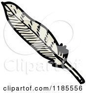 Cartoon Of A Birds Feather Royalty Free Vector Illustration by lineartestpilot