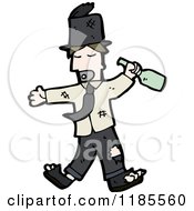 Cartoon Of A Drunk Man Royalty Free Vector Illustration by lineartestpilot #COLLC1185560-0180
