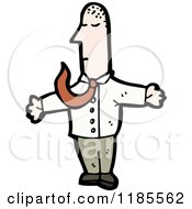 Cartoon Of A Man Wearing A Tie Royalty Free Vector Illustration