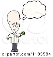 Poster, Art Print Of Bald Scientist Thinking