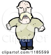 Cartoon Of A Man With A Mustache Royalty Free Vector Illustration