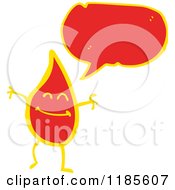 Poster, Art Print Of Flame Mascot Speaking