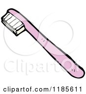 Cartoon Of A Toothbrush Royalty Free Vector Illustration by lineartestpilot
