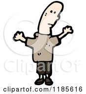 Cartoon Of A Bald Man Royalty Free Vector Illustration by lineartestpilot