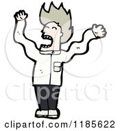Cartoon Of A Crazy Man Royalty Free Vector Illustration by lineartestpilot