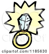 Cartoon Of A Gemstone Ring Royalty Free Vector Illustration