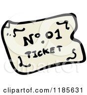 Cartoon Of A Ticket For Admission Royalty Free Vector Illustration by lineartestpilot