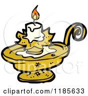 Cartoon Of A Flaming Candle Royalty Free Vector Illustration