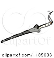 Cartoon Of A Cigarette In A Cigarette Holder Royalty Free Vector Illustration