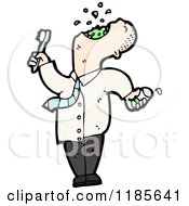 Cartoon Of A Man Gargling Royalty Free Vector Illustration by lineartestpilot