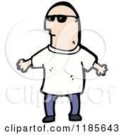 Cartoon Of A Man Wearing Sunglasses Royalty Free Vector Illustration