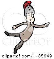 Cartoon Of A Man Wearing A Roman Helmut Royalty Free Vector Illustration by lineartestpilot