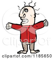 Cartoon Of A Bald Barefoot Man Royalty Free Vector Illustration by lineartestpilot