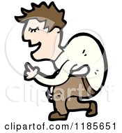 Cartoon Of A Rubber Man Royalty Free Vector Illustration by lineartestpilot
