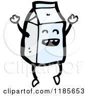 Cartoon Of A Dancing Milk Carton Royalty Free Vector Illustration