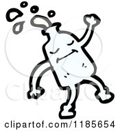 Cartoon Of A Dancing Milk Bottle Royalty Free Vector Illustration