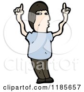 Cartoon Of A Man Pointing Royalty Free Vector Illustration