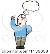 Cartoon Of A Man Thinking Royalty Free Vector Illustration