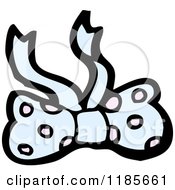 Cartoon Of A Polka Dot Bow Royalty Free Vector Illustration