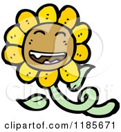 Cartoon Of A Sunflower Royalty Free Vector Illustration
